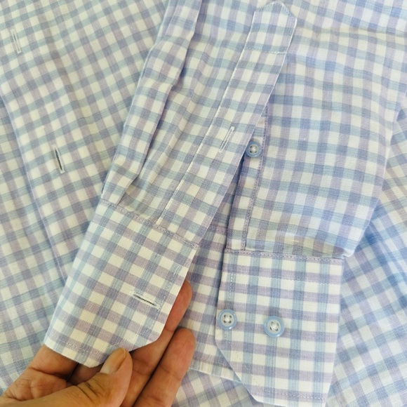 David Donahue Colorful Plaid Long Sleeve Button Up Dress Shirt Size XL. - Picture 4 of 10